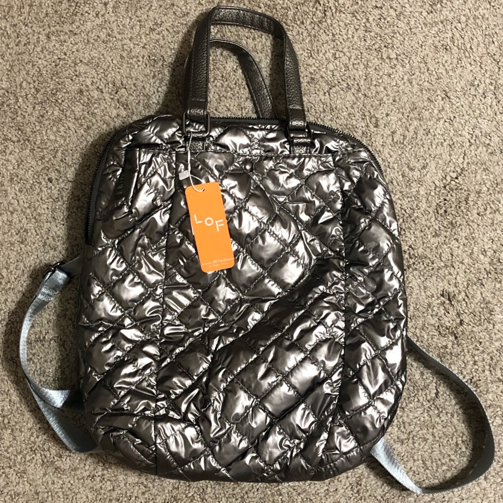 Metallic Backpack Purse
